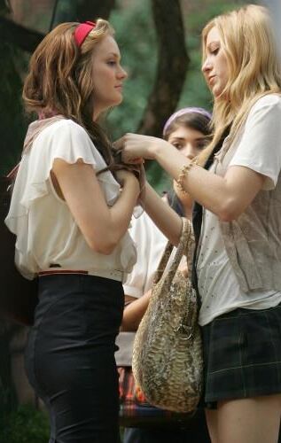 Blake Lively Filming Gossip Girl, juillet,
