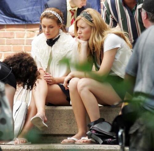 Blake Lively Filming Gossip Girl, juillet,