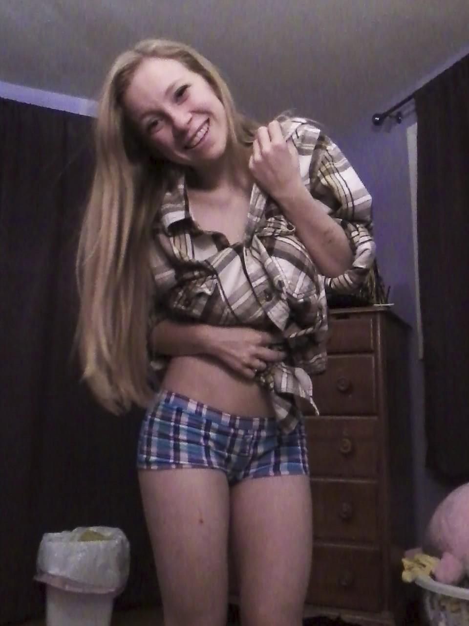 blond runner with huge tits