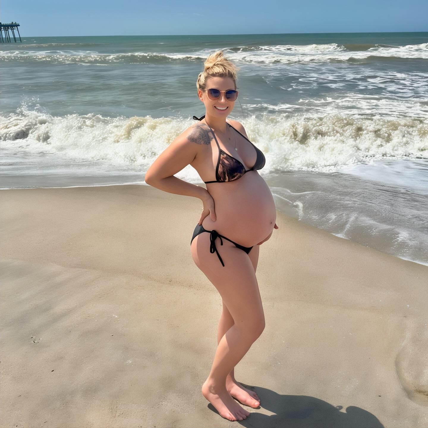Blonde Preggo Power 