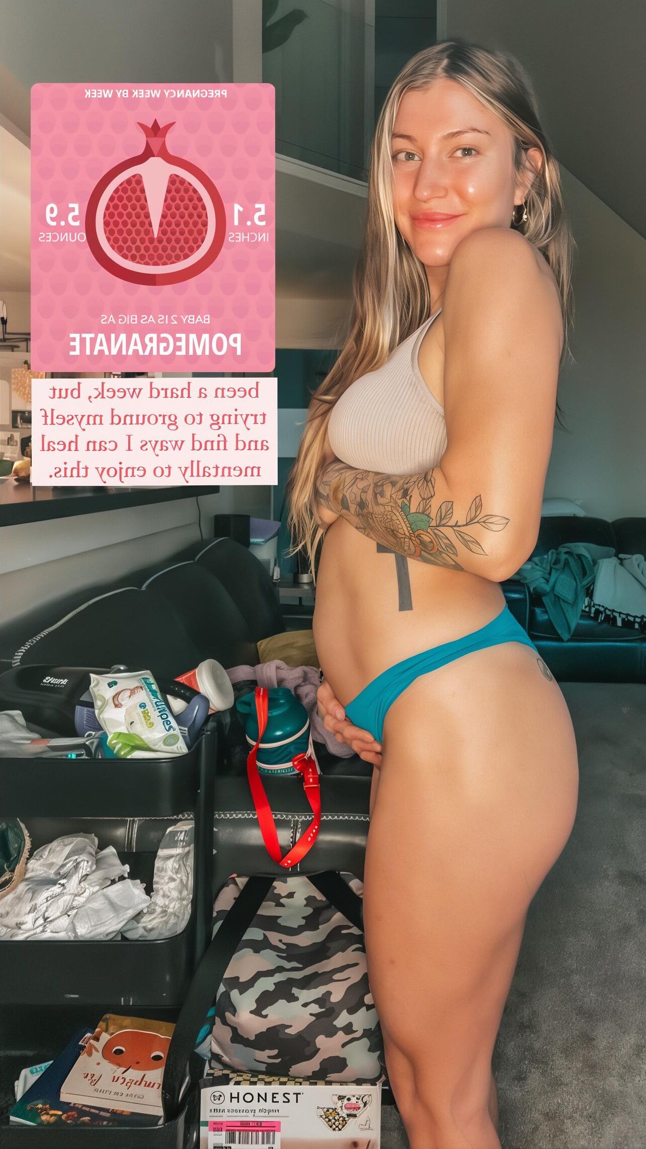 Blonde Preggo Power 