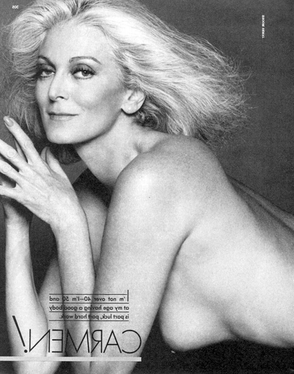 Nude US model and actress Carmen Dell'Orefice 