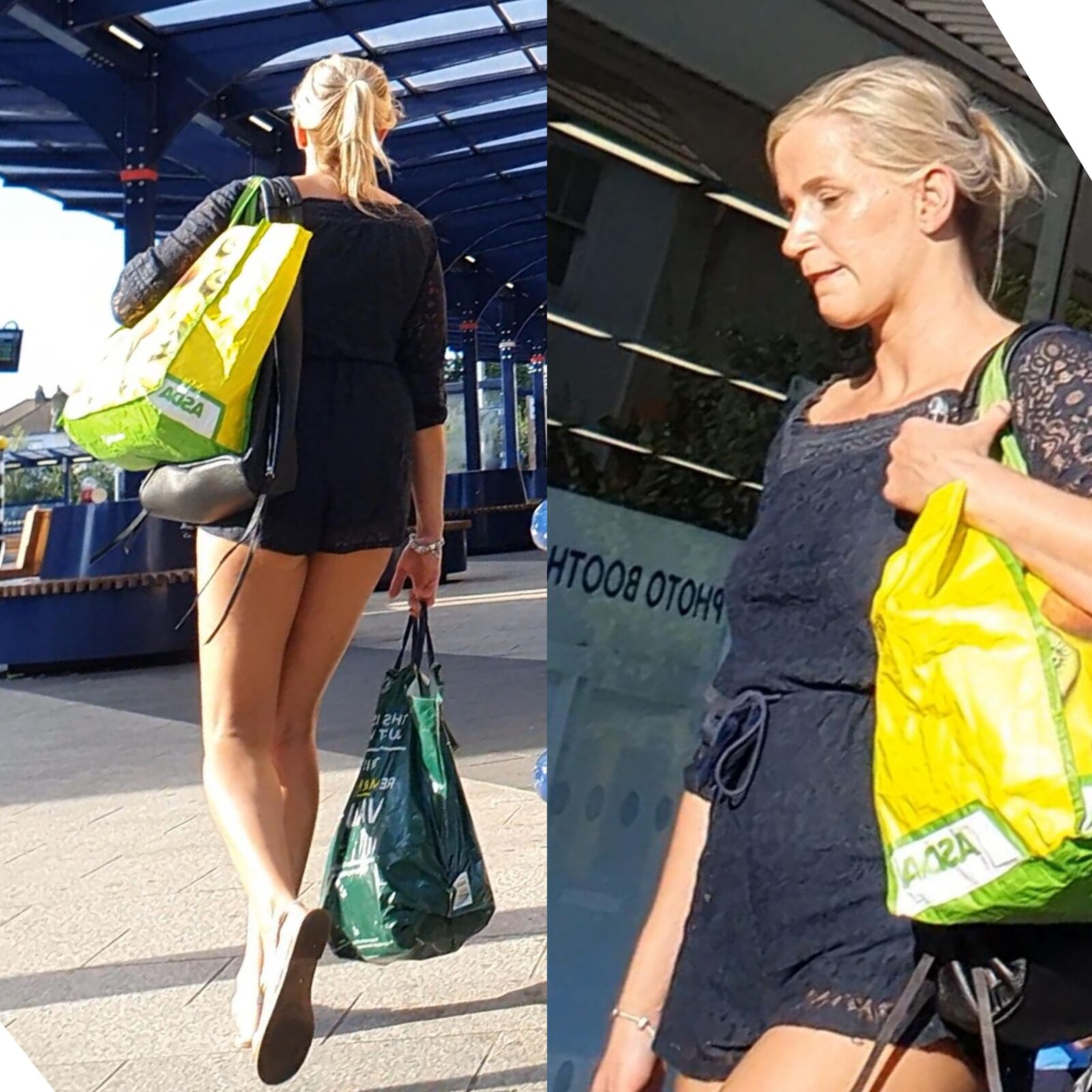 [CANDID] BLONDE MILF FLAUNTS LONG LEGS