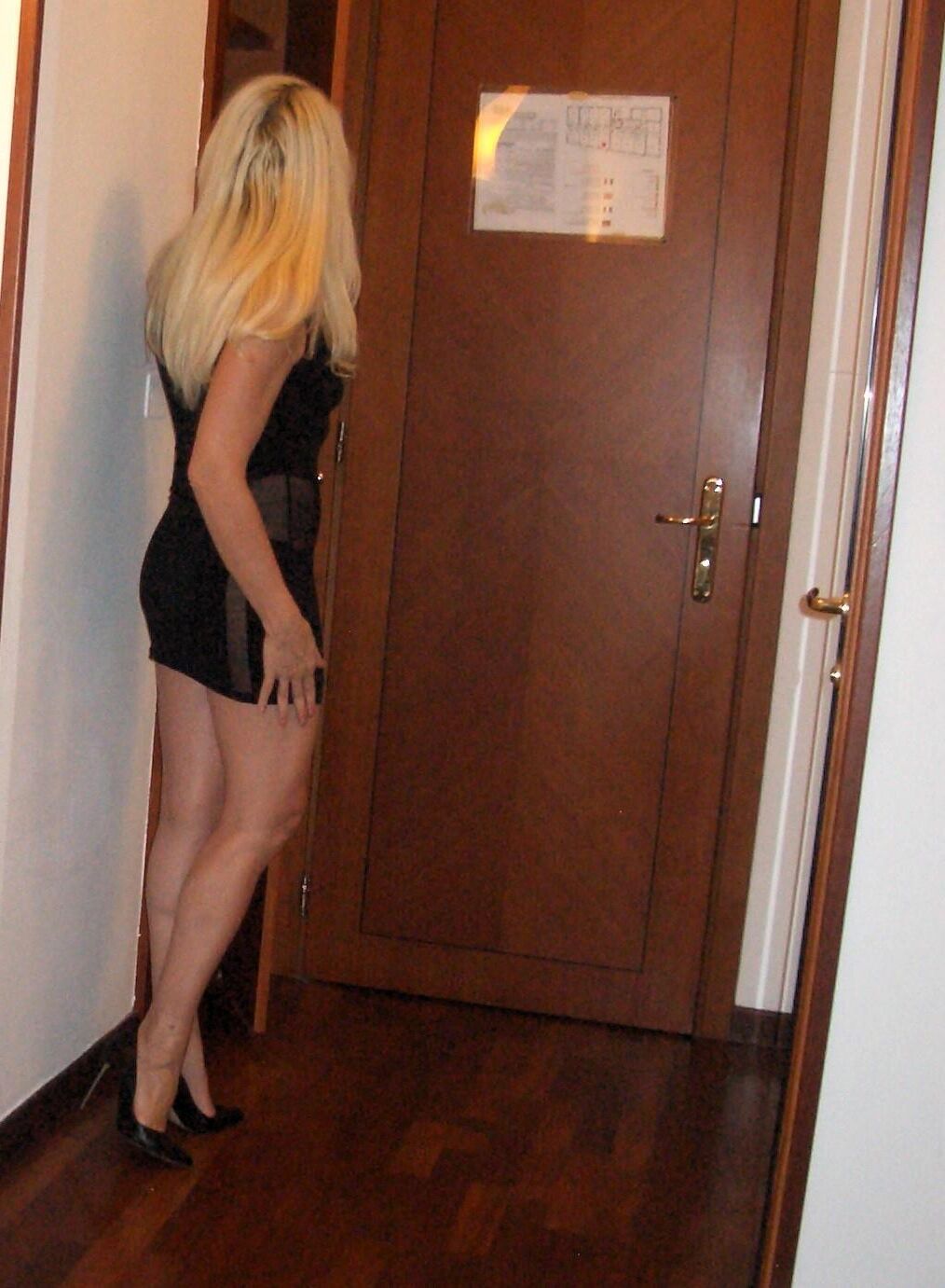 Photographed in a hotel room...