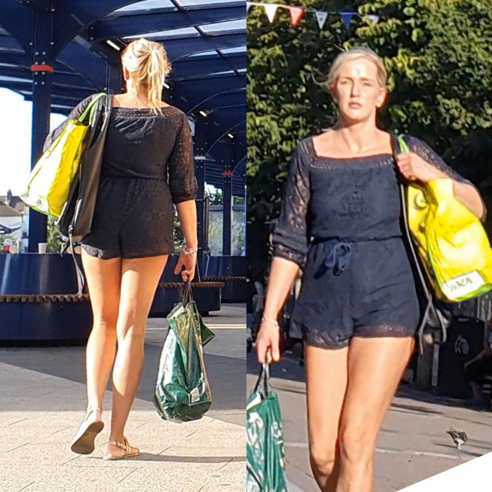 [CANDID] BLONDE MILF FLAUNTS LONG LEGS