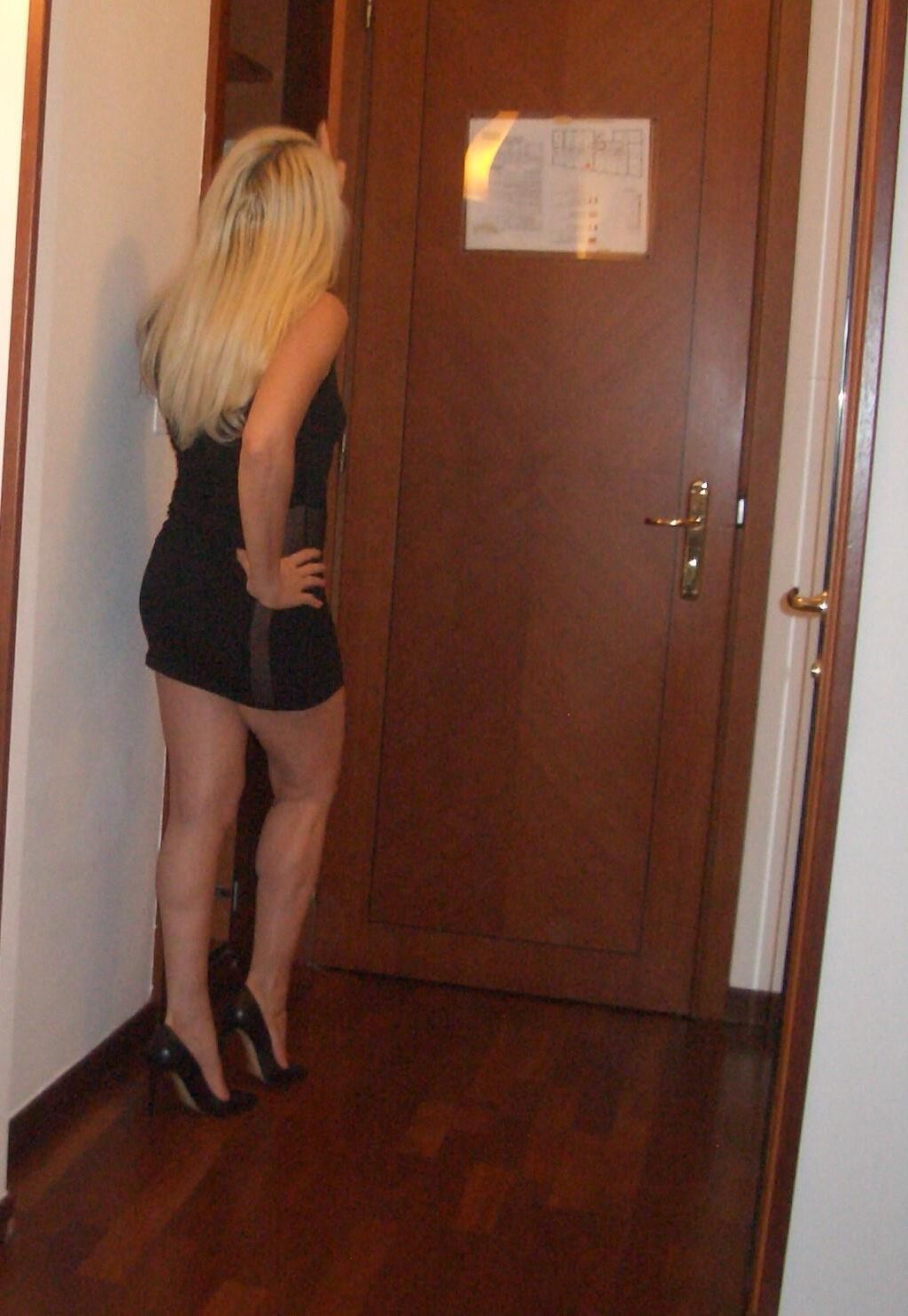 Photographed in a hotel room...