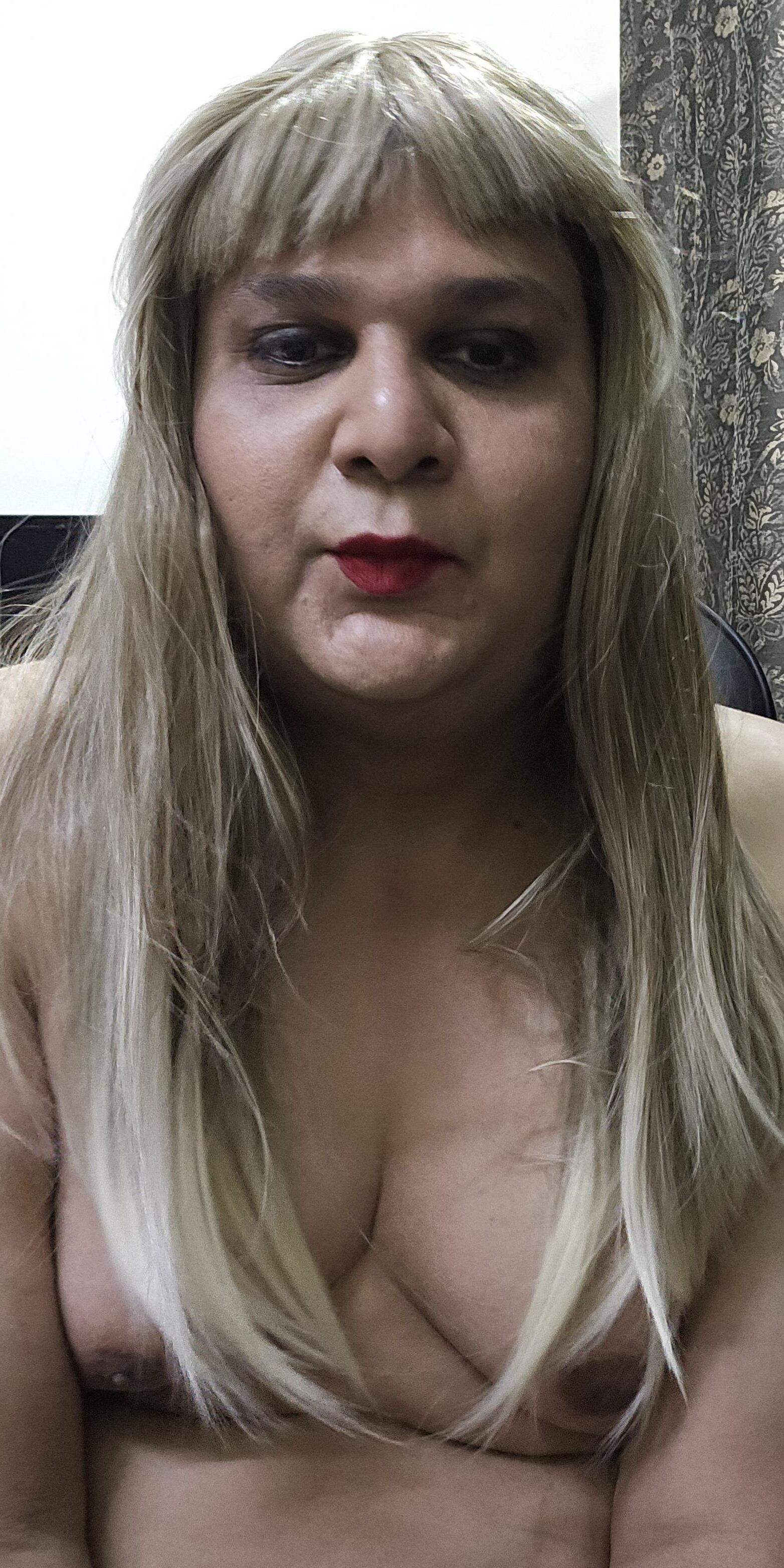 blonde shemale monica m shows off s