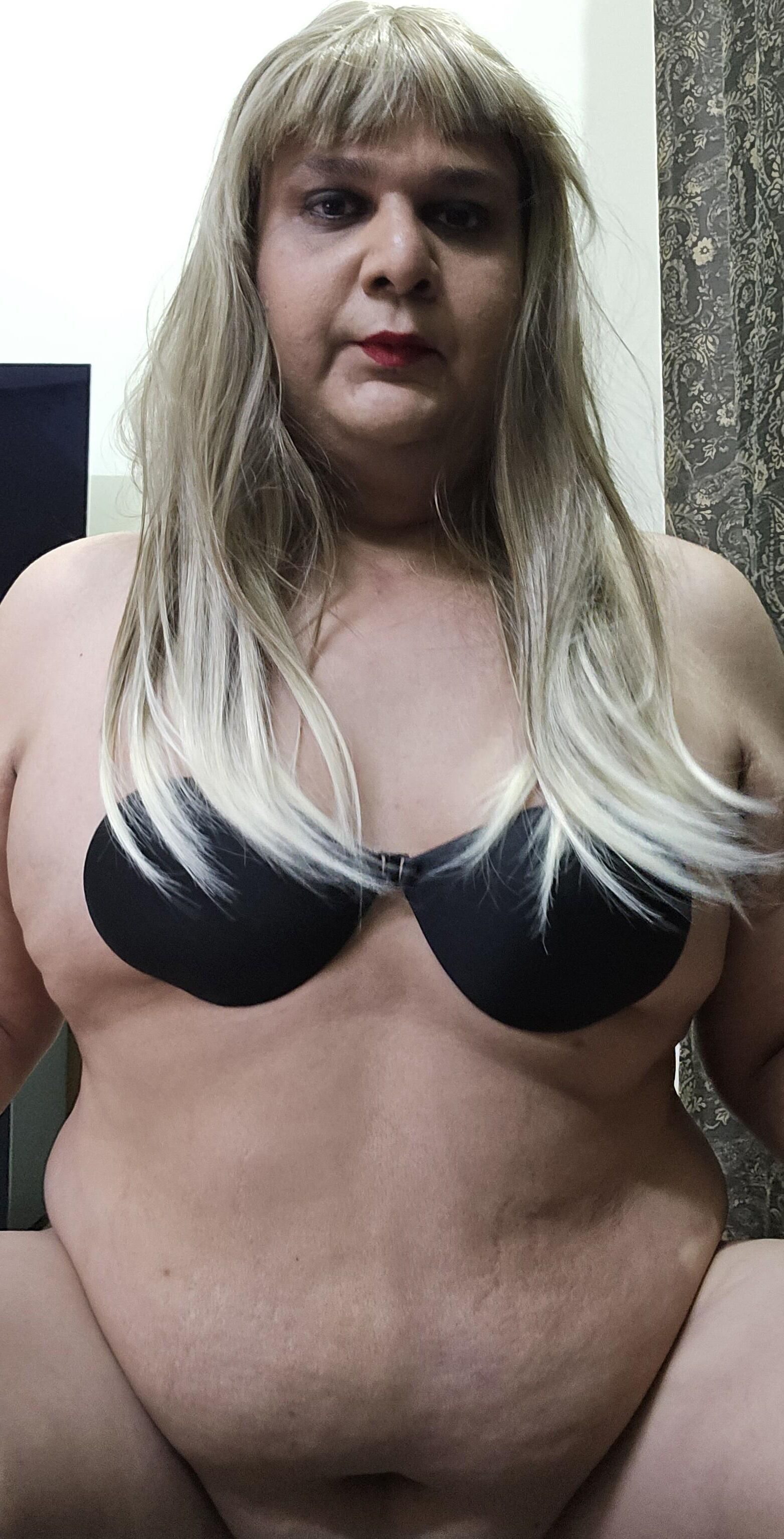 blonde shemale monica m shows off s