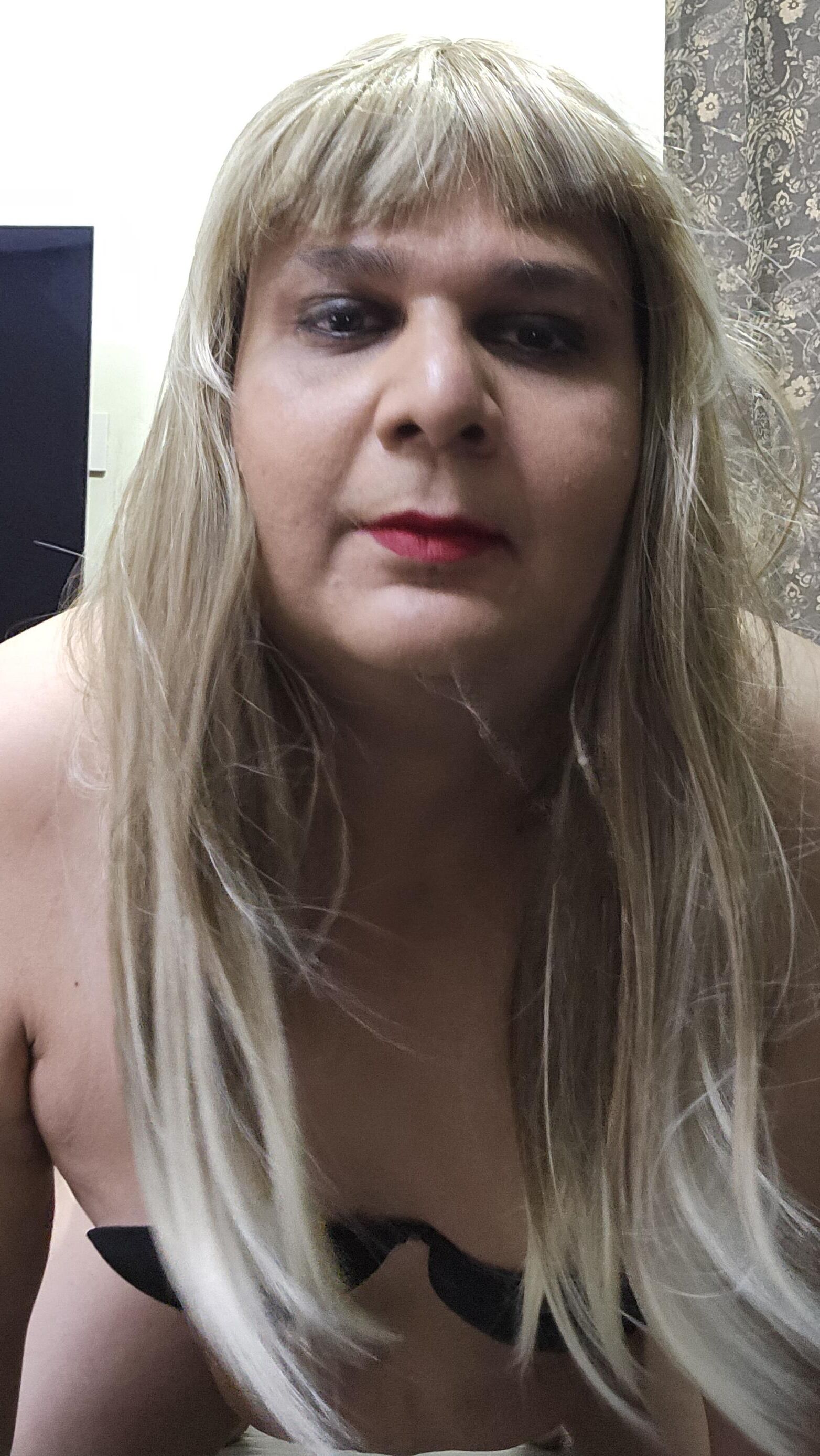 blonde shemale monica m shows off s