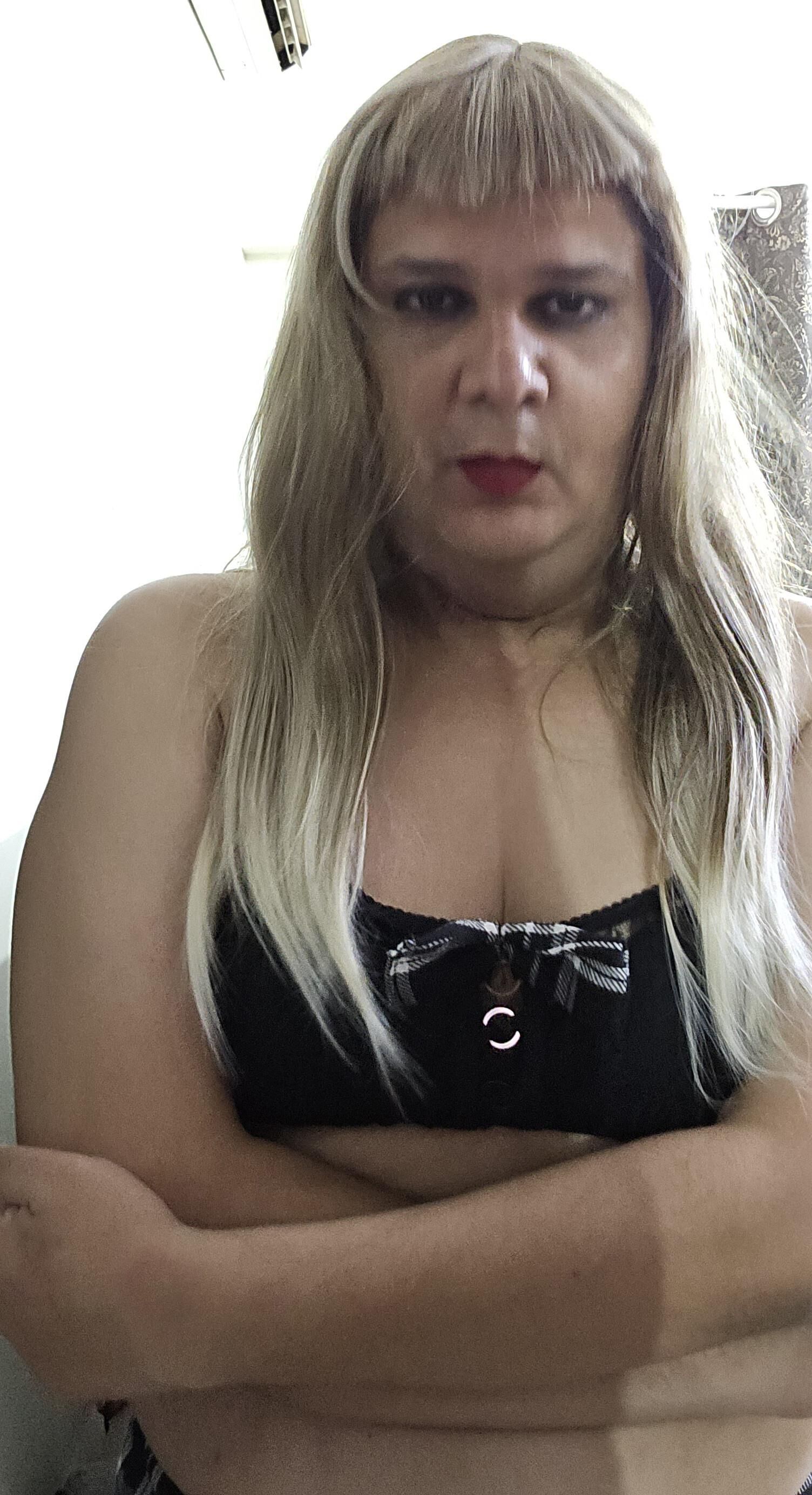 blonde shemale monica m shows off s
