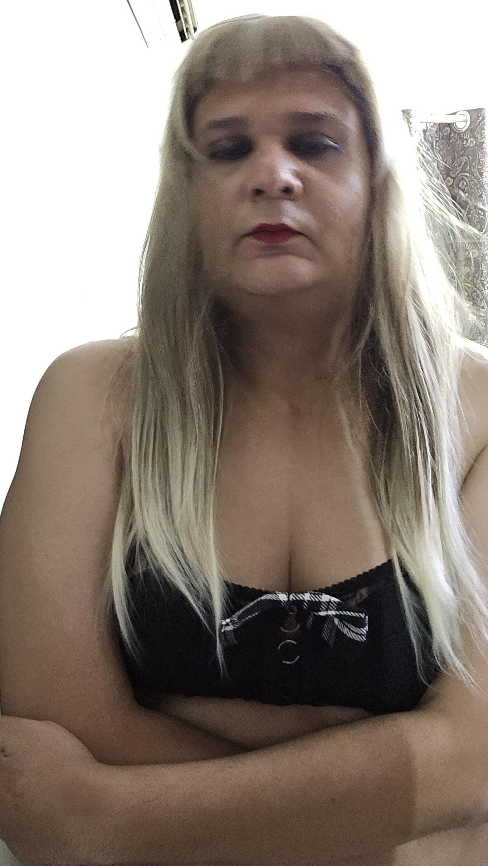 blonde shemale monica m shows off s