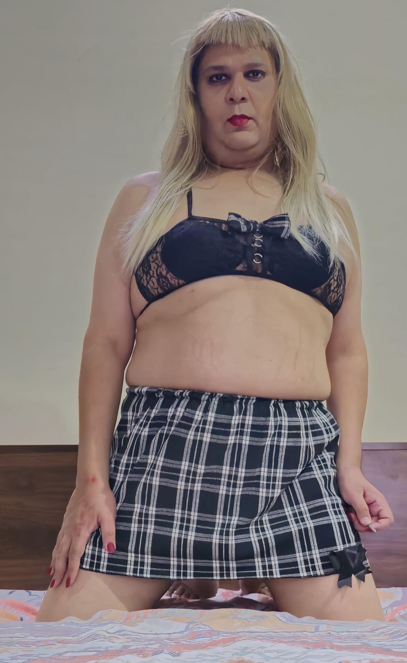 blonde shemale monica m shows off s