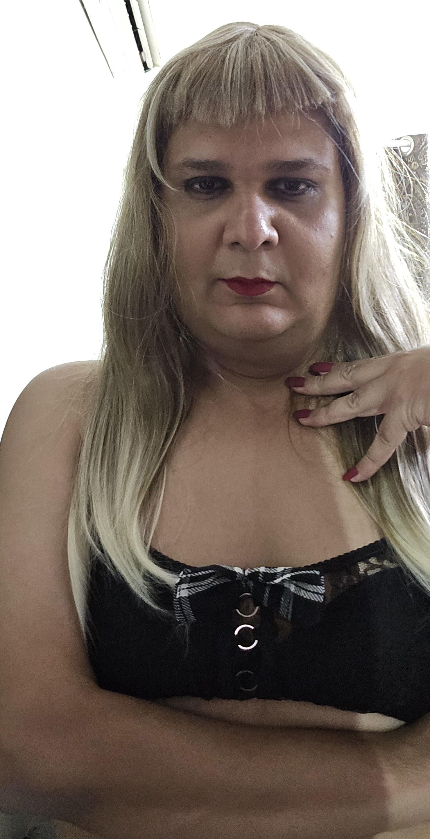 blonde shemale monica m shows off s