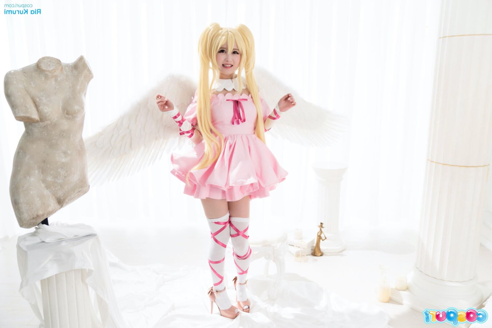 Cospuri ria kurumi vestido de fiesta rosa