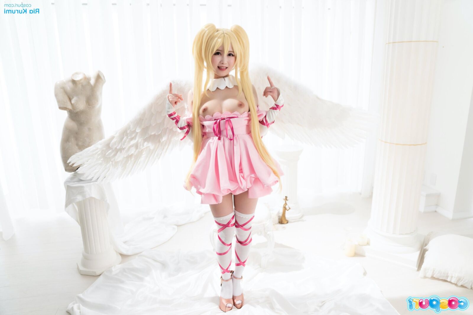 Cospuri ria kurumi vestido de fiesta rosa