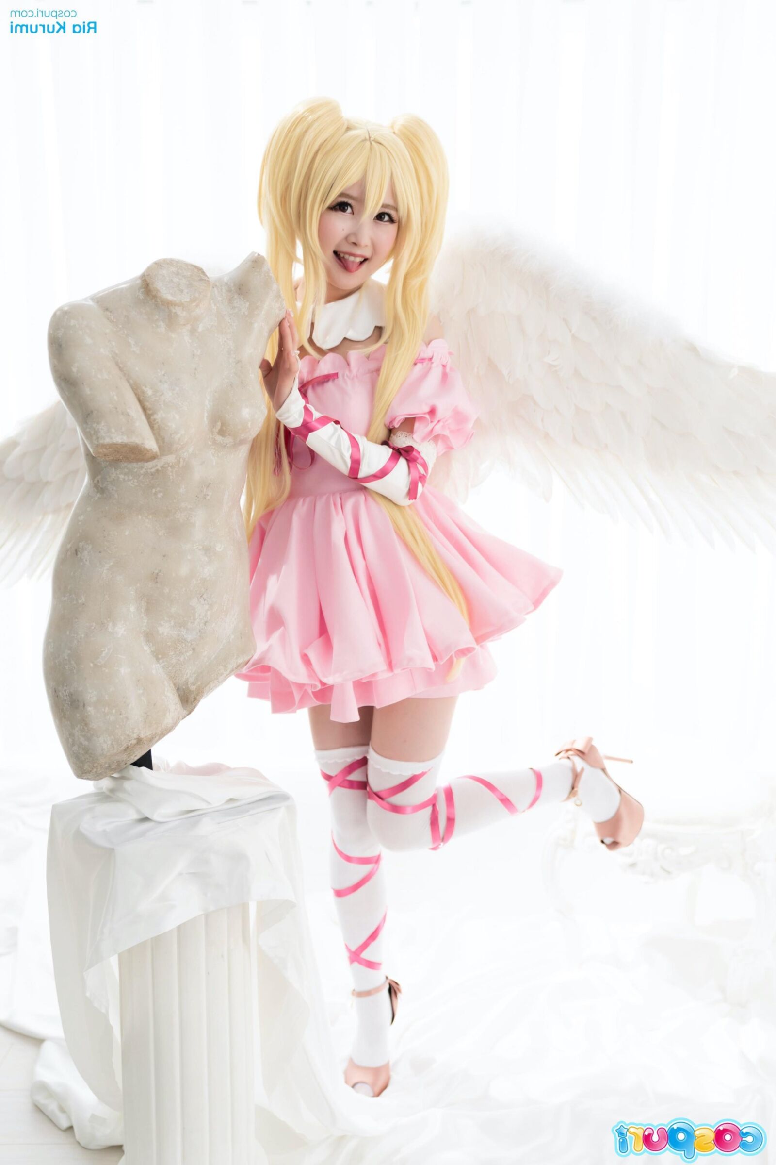 Cospuri ria kurumi vestido de fiesta rosa