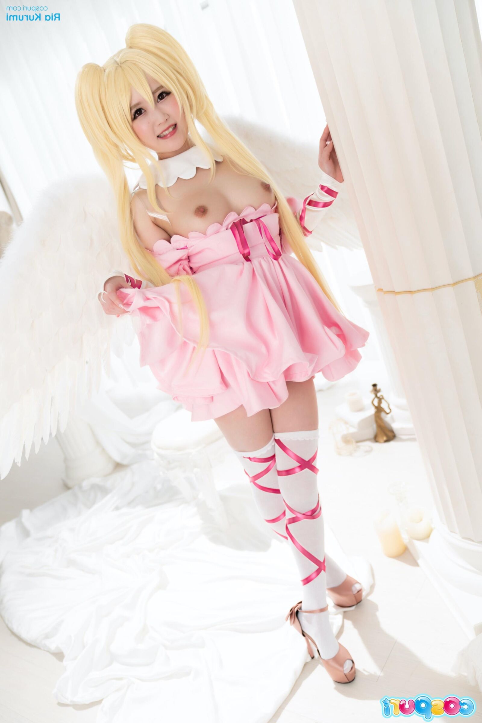Cospuri ria kurumi vestido de fiesta rosa