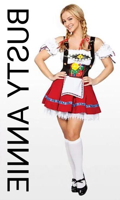 Sueltas publicitarias de la tetona Annie H. en un dirndl sexy