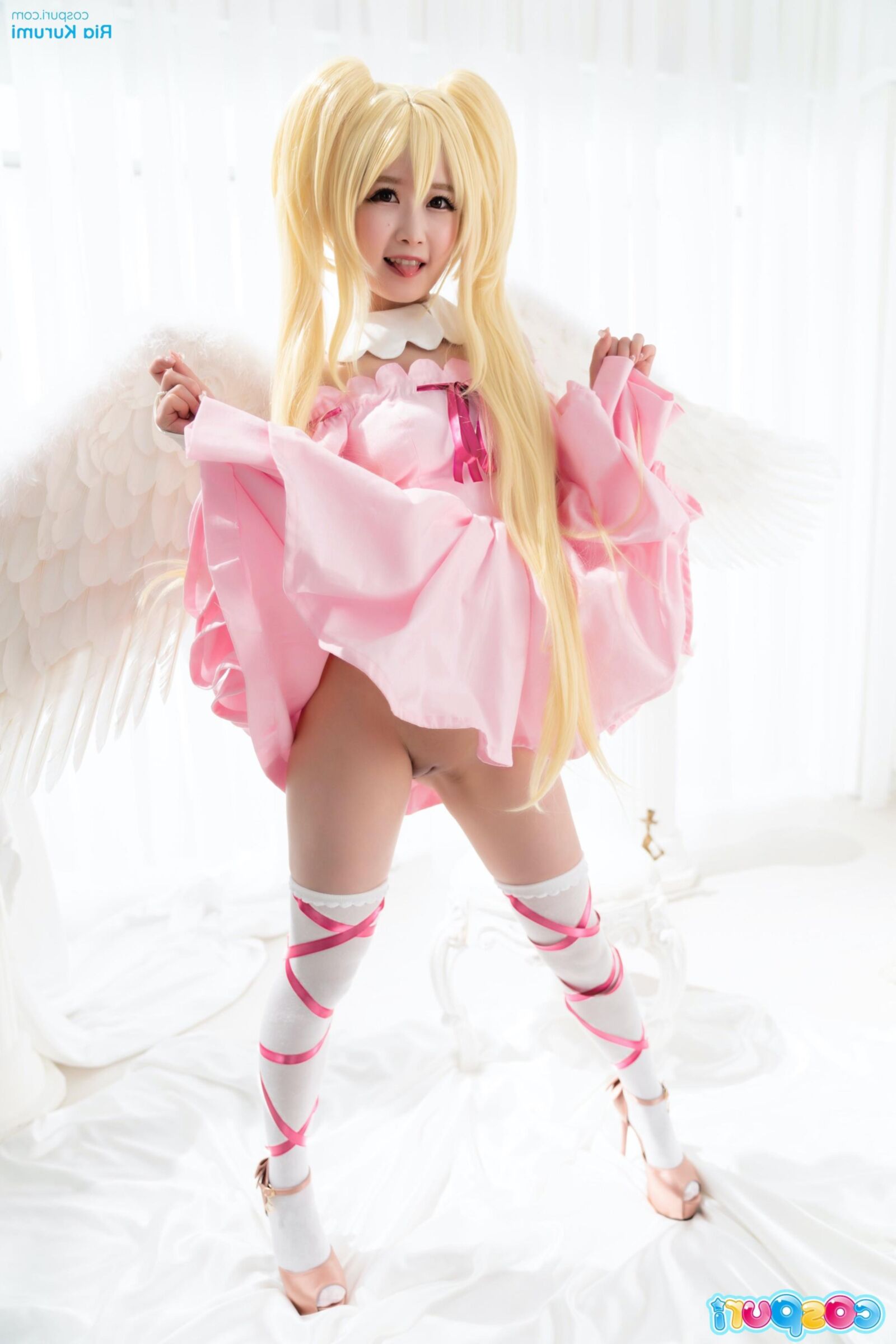 Cospuri ria kurumi vestido de fiesta rosa