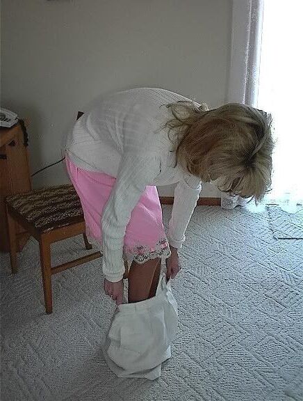 sg Turtle neck sweater, light pink half slip