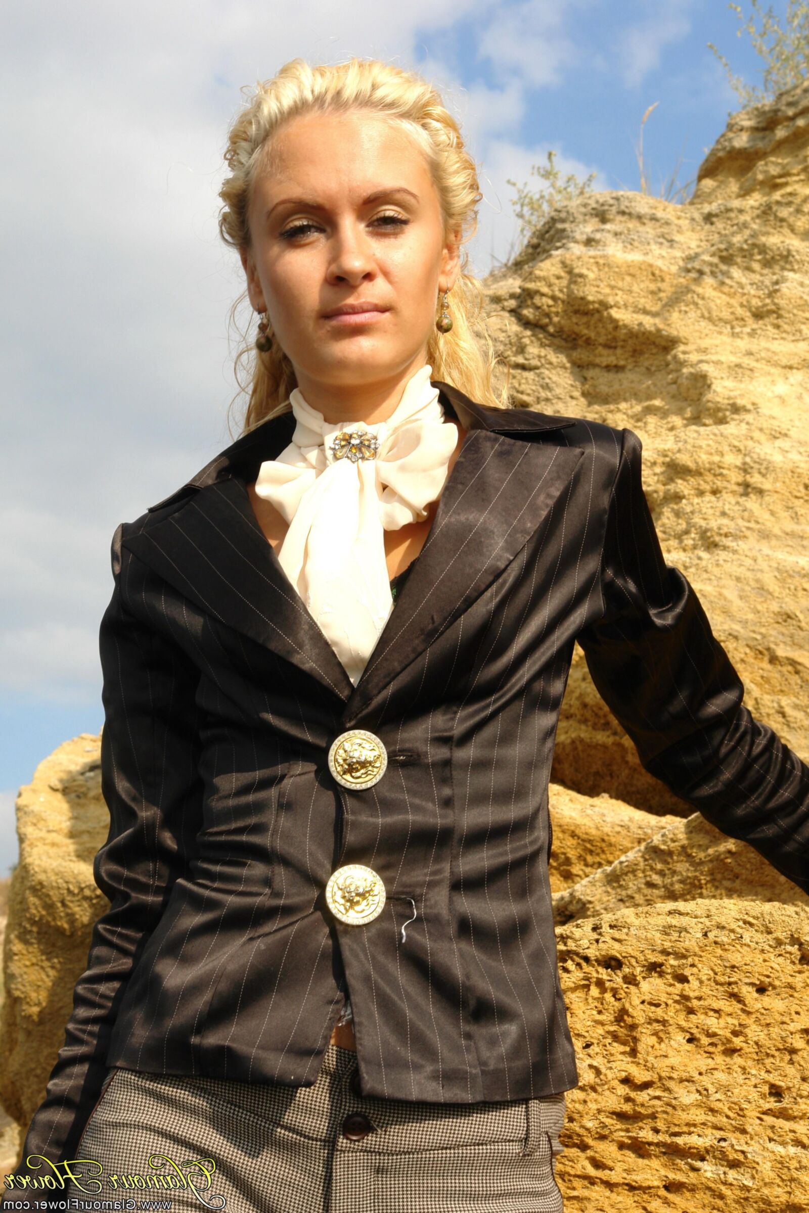 Cute Blond Posing Outdoor