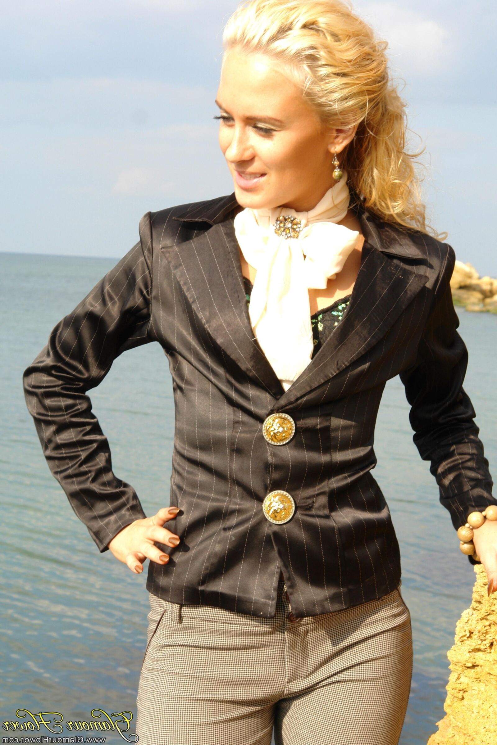 Cute Blond Posing Outdoor