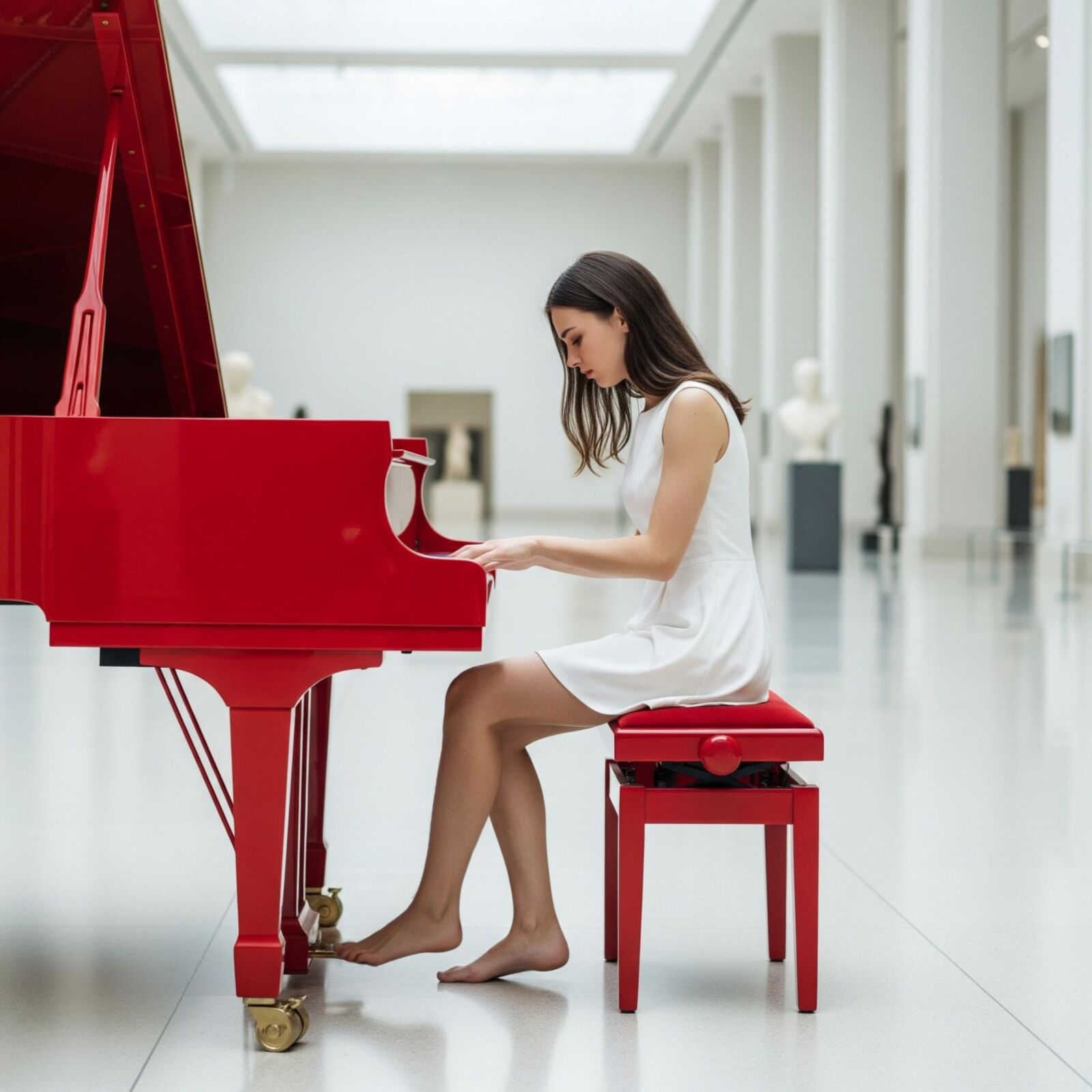 Beautiful ukrainian piano women AI