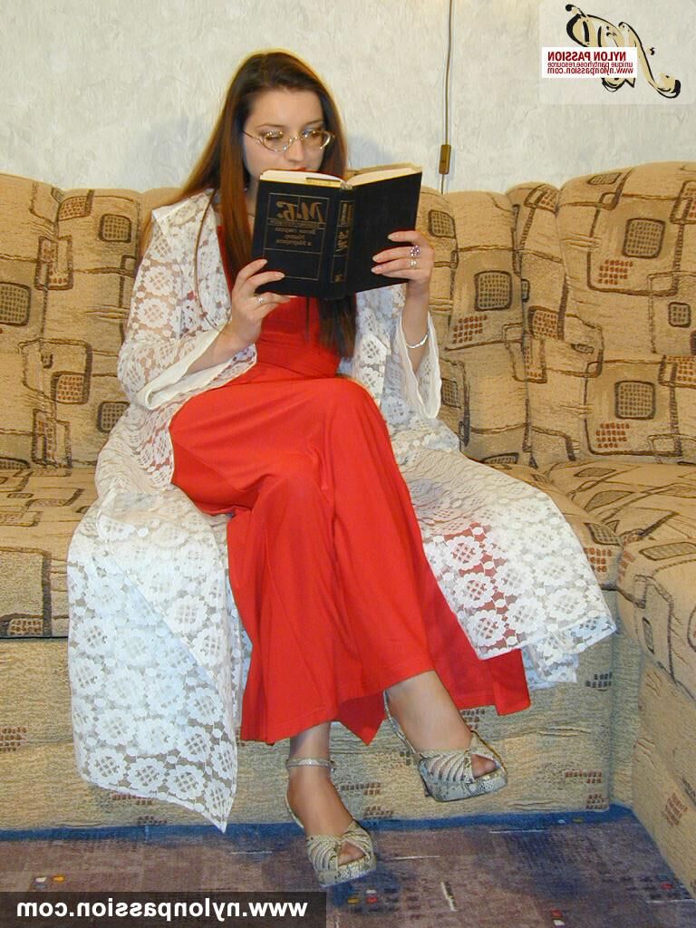 Krista Sexy Lésbica em meia -calça